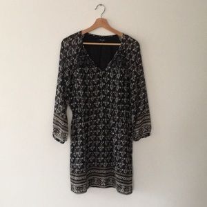 Madewell Black Floral Boho Dress